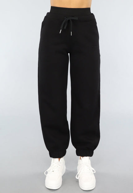 NEW1004 Zwarte Lounge Broek met Grote Elastische Band