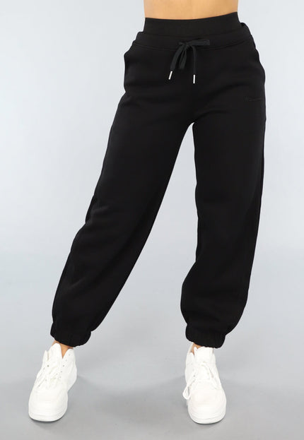 NEW1004 Zwarte Lounge Broek met Grote Elastische Band