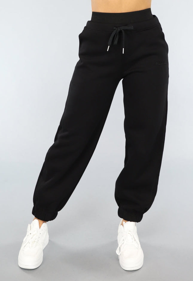 NEW1004 Zwarte Lounge Broek met Grote Elastische Band