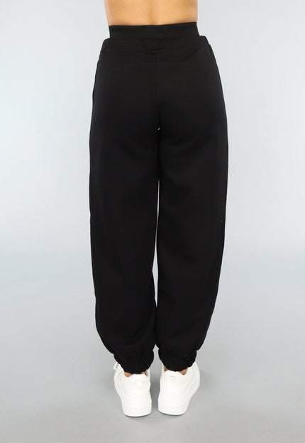 NEW1004 Zwarte Lounge Broek met Grote Elastische Band