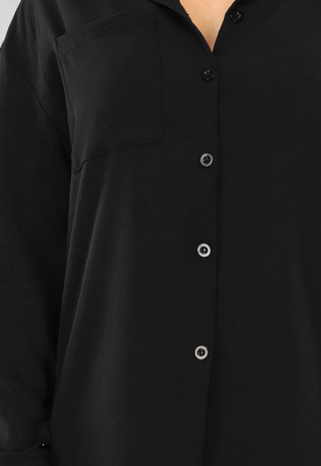 OP=OP.01.S Zwarte Stretchy Wide Leg Two Piece