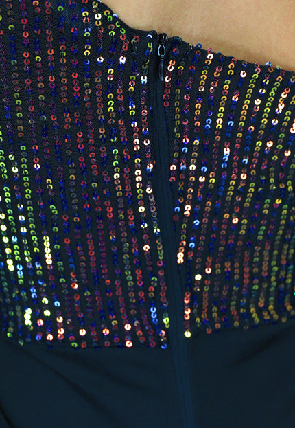 NEW1005 Asymmetrische Pailletten Jumpsuit