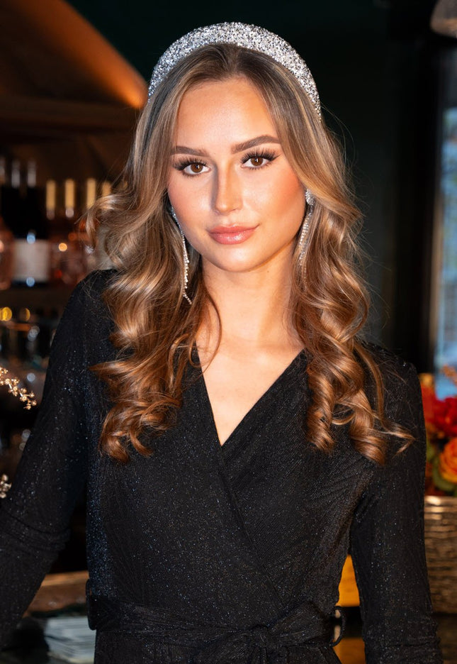 Zilveren Glitter Diadeem