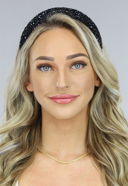 Zwarte Glitter Diadeem