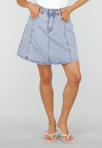 NEW100626 Lichtblauwe Denim A-Lijn Rok