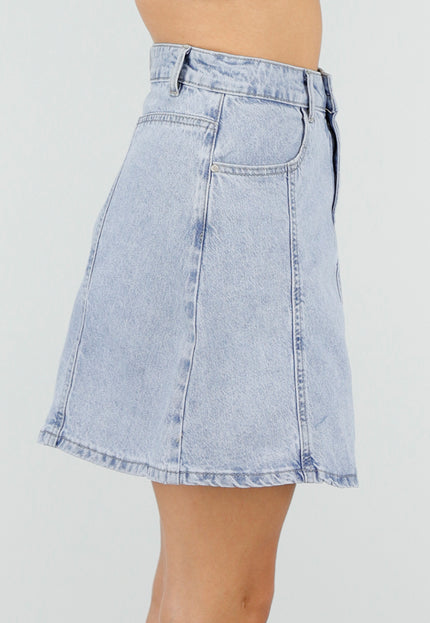 NEW100626 Lichtblauwe Denim A-Lijn Rok