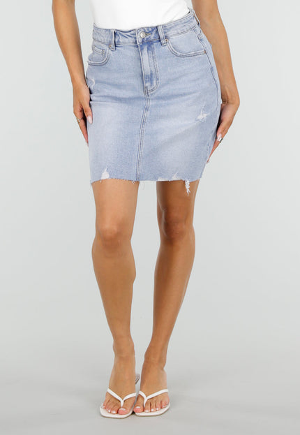 NEW100626 Lichtblauwe Denim Mini Rok