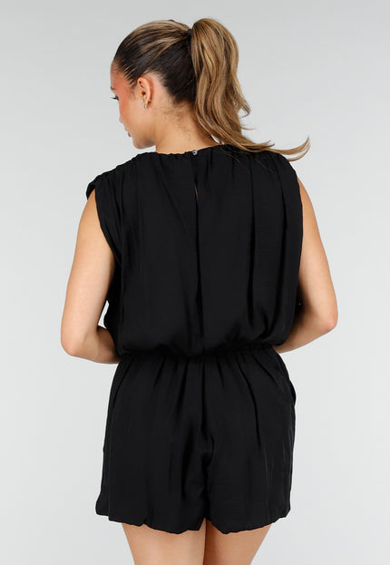 NEW100626 Zwarte Two Piece Set met Ballonshort