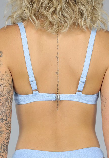 NEW1007 Lichtblauwe Push Up Bikini Top met Beugels