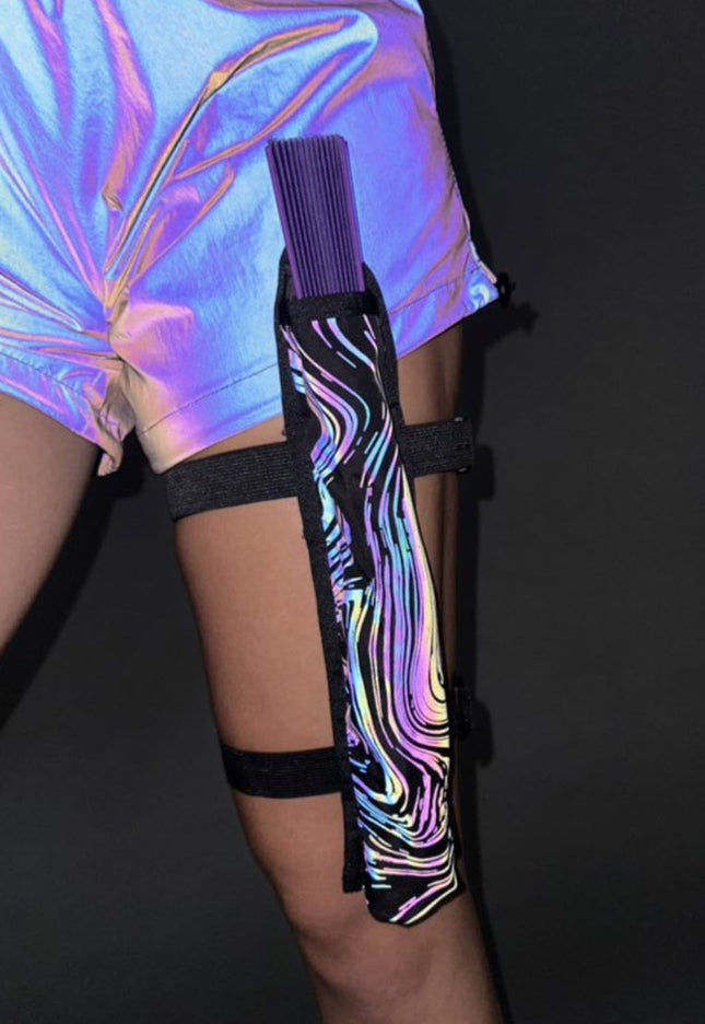 NEW1007 Waaier Tas met Reflecterende Wave Print