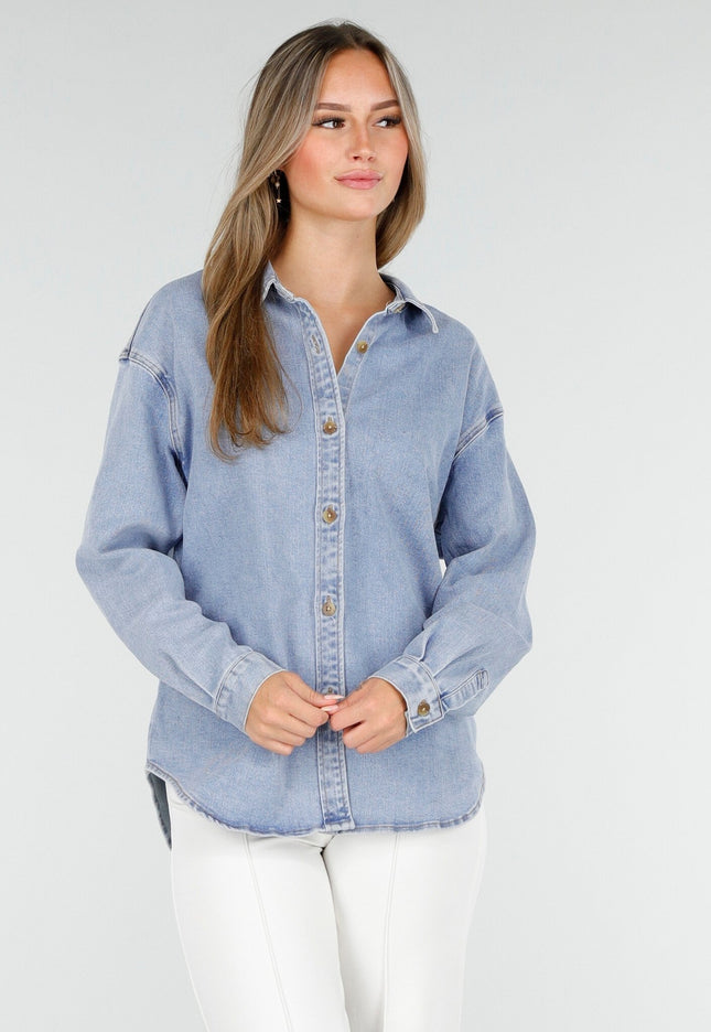 Redial Jeans Lichtblauwe Denim Blouse