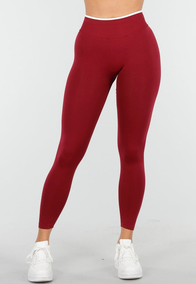 NEW100925 Bordeaux Stretch Sportlegging