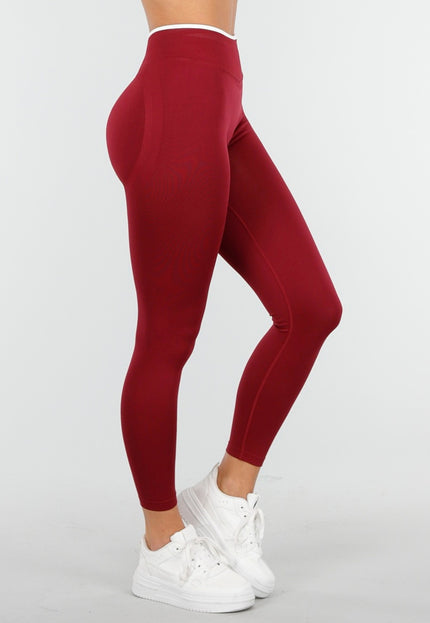 NEW100925 Bordeaux Stretch Sportlegging