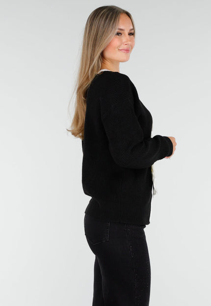 OP=OP.10.NL Cardigan Zwart met Strikken