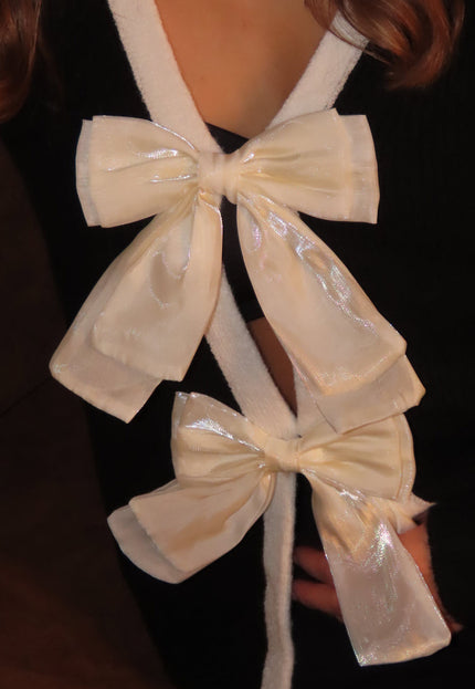 OP=OP.10.NL Cardigan Zwart met Strikken