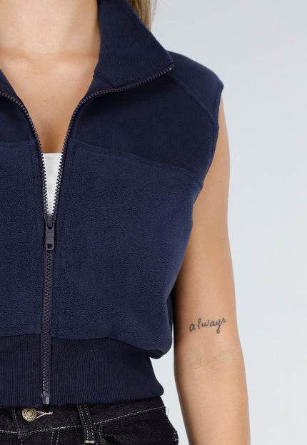 OP=OP.AV.09 Donkerblauw Sportvest met Rits