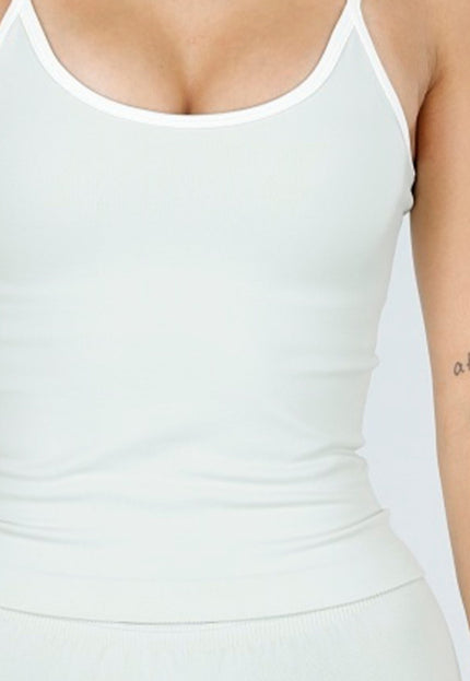 NEW100925 Groene Sporttop met Stretch en Pads