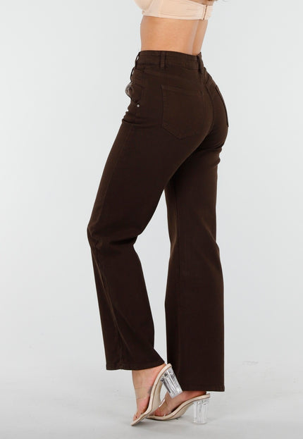 OP=OP.10.NL High Waist Jeans Bruin Stretch