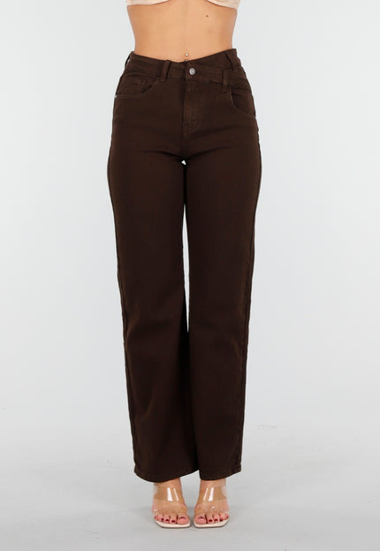 OP=OP.10.NL High Waist Jeans Bruin Stretch