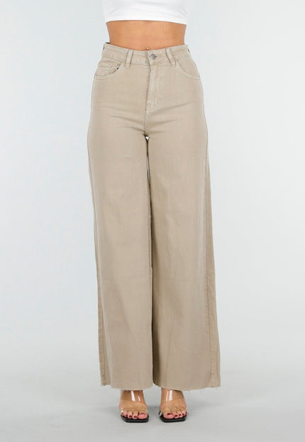 OP=OP.41.NL Wide Leg Jeans in Beige