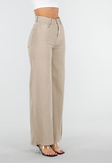 OP=OP.41.NL Wide Leg Jeans in Beige