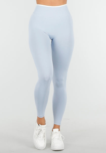 NEW100925 Lichtblauwe Stretch Sportlegging