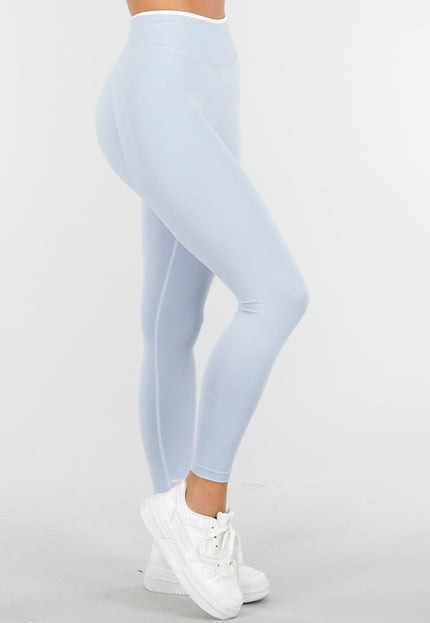 NEW100925 Lichtblauwe Stretch Sportlegging