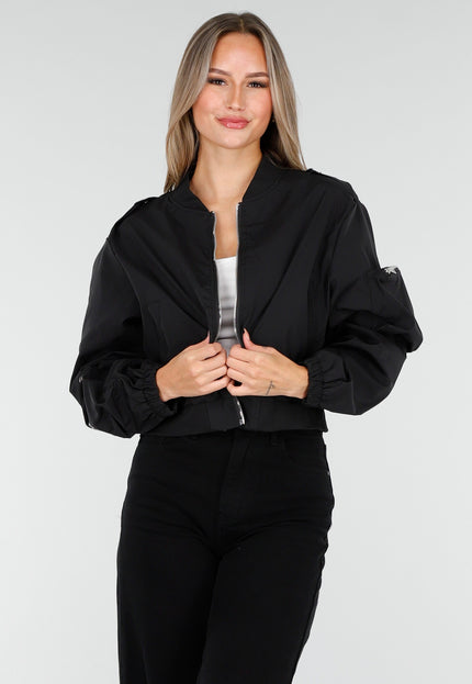 NEW100925 Zwarte Bomber met Cargo Zakken