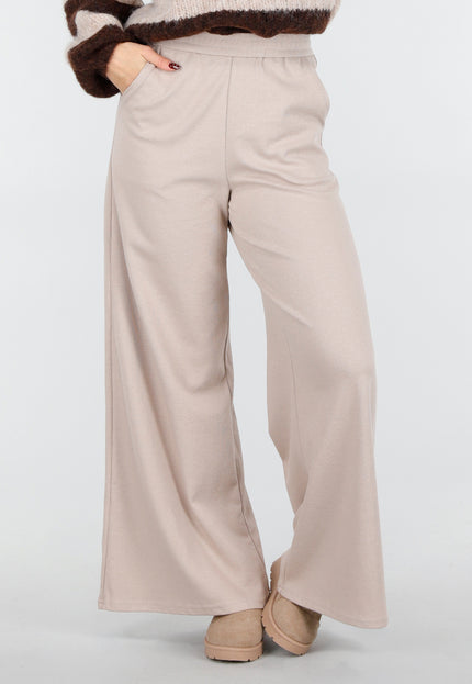 NEW101225 Beige Stretch Lounge Broek