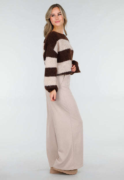 NEW101225 Beige Stretch Lounge Broek