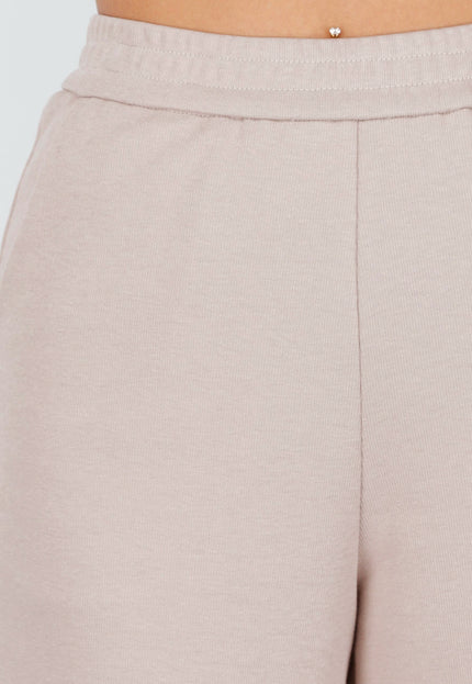 NEW101225 Beige Stretch Lounge Broek