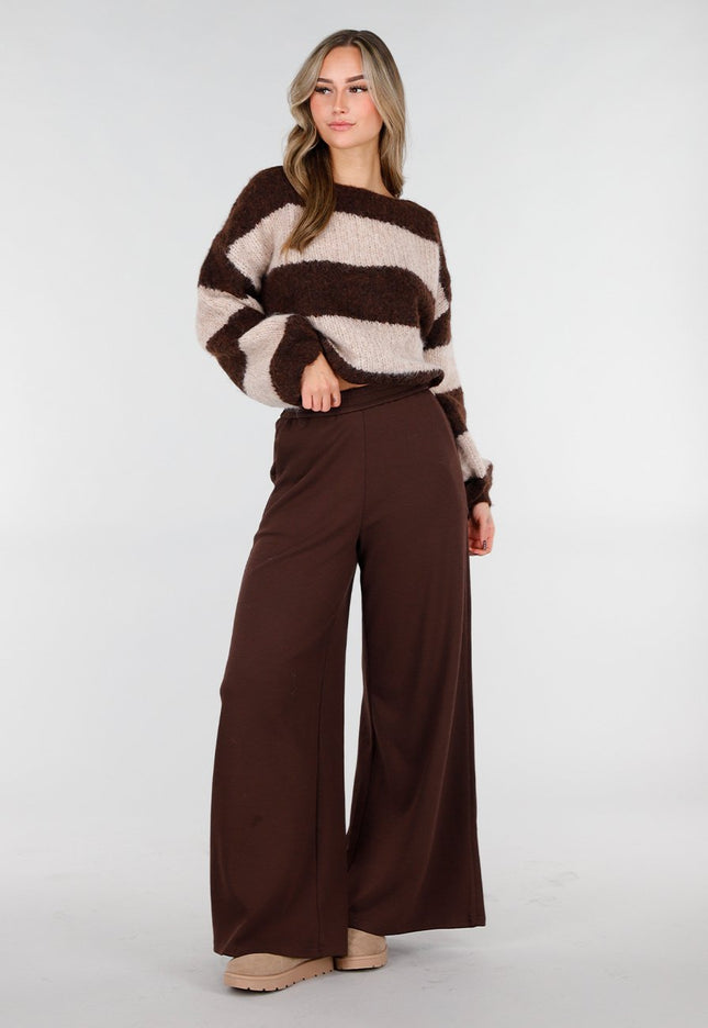 NEW101225 Bruine Lounge Broek