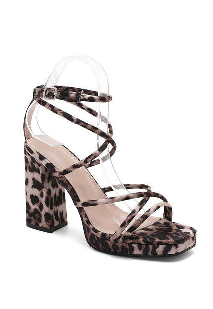 NEW101225 Leopard Strappy Sandaletten