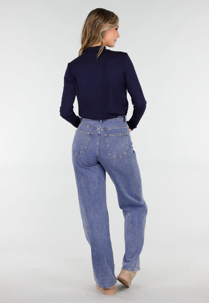 NEW101225 Navy Top met Stretch