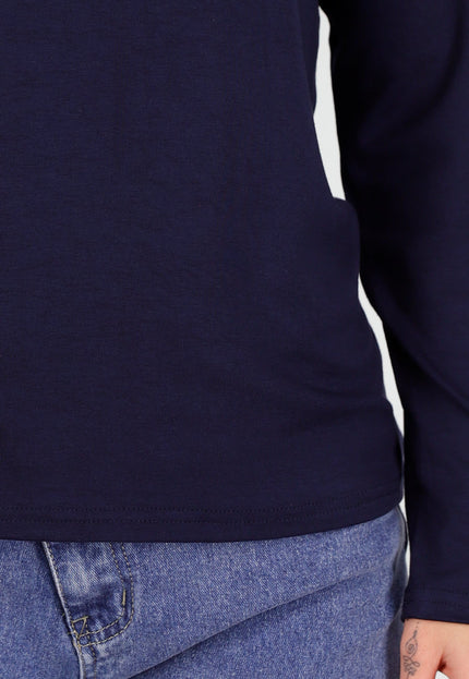 NEW101225 Navy Top met Stretch