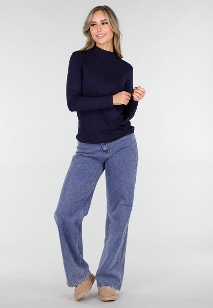 NEW101225 Navy Top met Stretch