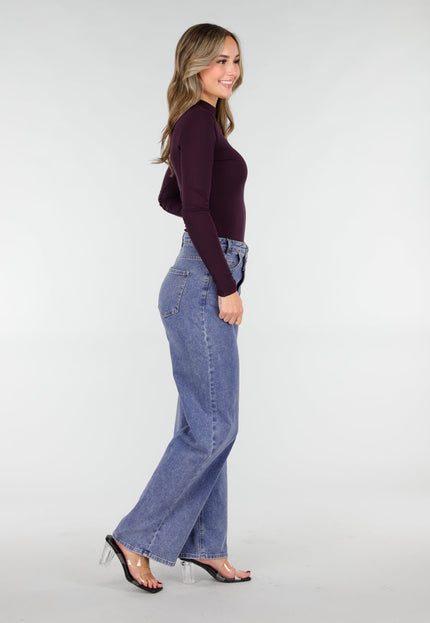 NEW101225 Paarse Lange Mouwen Top