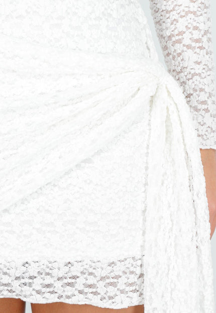 OP=OP.04.NL Witte Kanten Mini Jurk