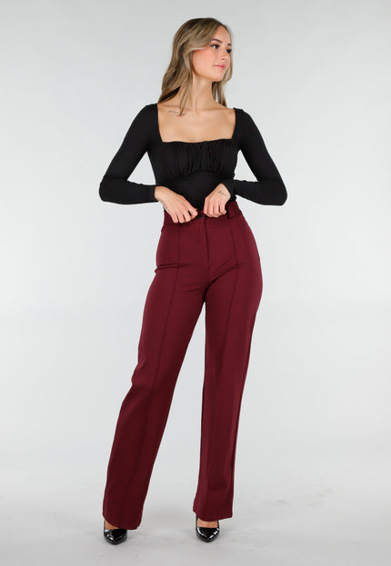 NEW101225 Zwarte Push-Up Longsleeve Top