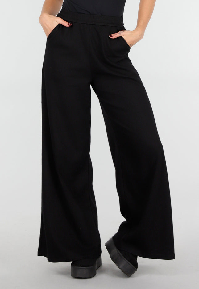NEW101225 Zwarte Stretch Lounge Broek