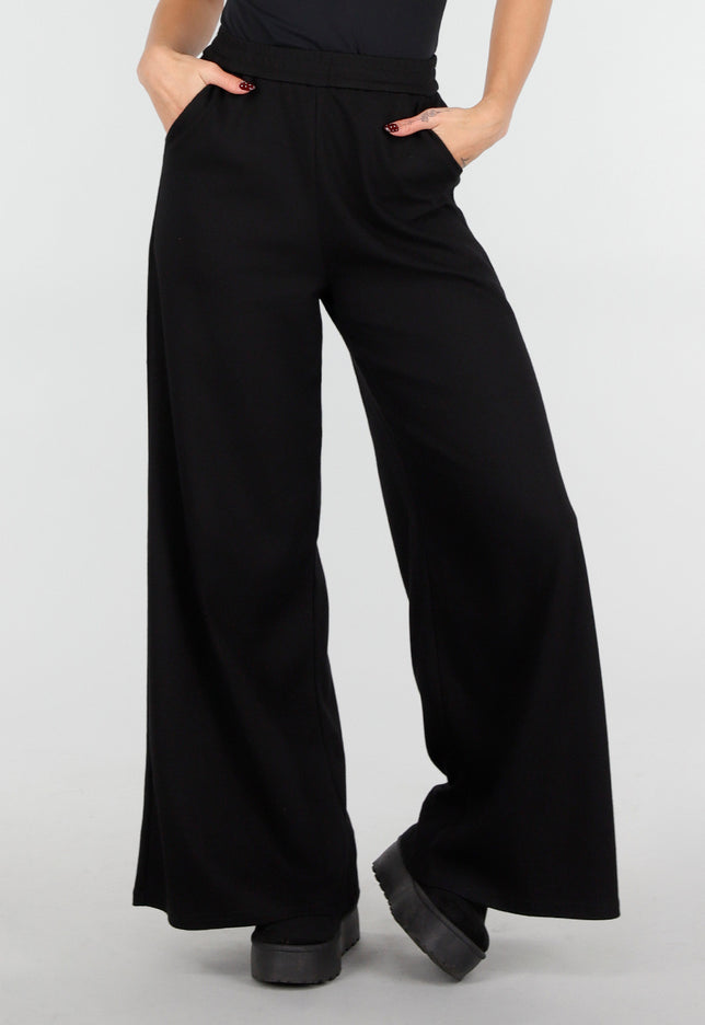 NEW101225 Zwarte Stretch Lounge Broek