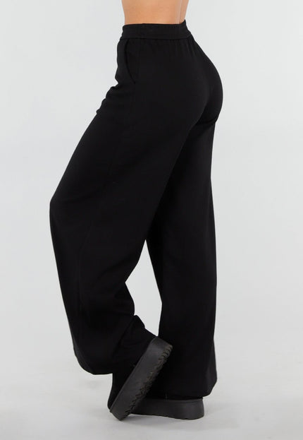 NEW101225 Zwarte Stretch Lounge Broek