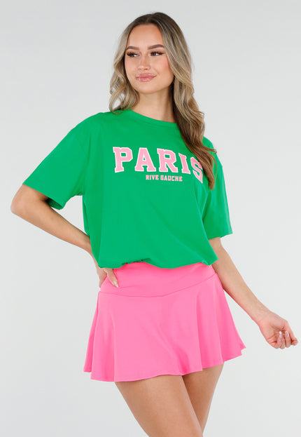 NEW110226 Fel Groen Paris T-Shirt