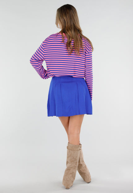 NEW110226 Roze en Blauwe Gestreepte Longsleeve