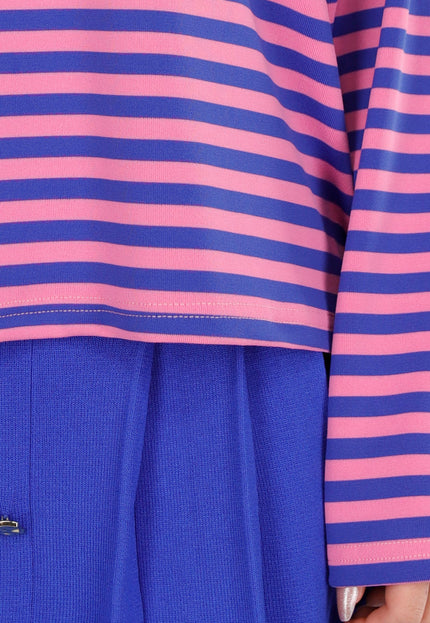 NEW110226 Roze en Blauwe Gestreepte Longsleeve