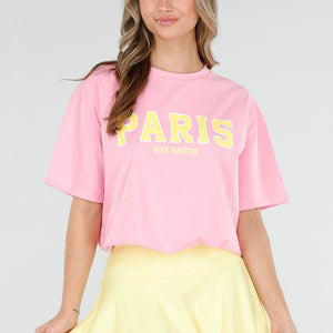 NEW110226 Roze Paris T-Shirt