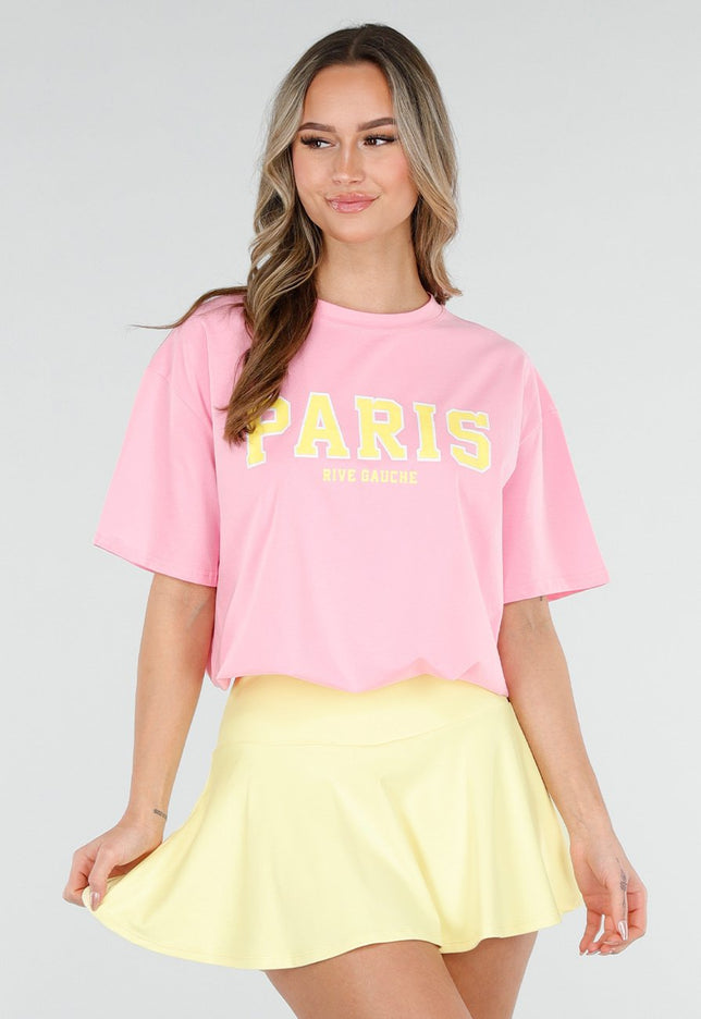 NEW110226 Roze Paris T-Shirt