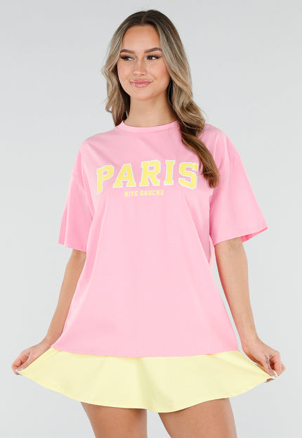 NEW110226 Roze Paris T-Shirt