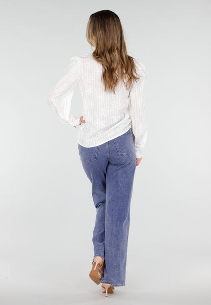 NEW110226 Witte Blouse met Ruches