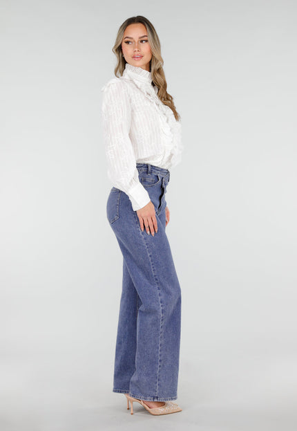 NEW110226 Witte Blouse met Ruches